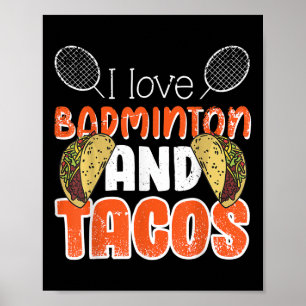 Póster Divertida idea de regalo de bádminton para jugador