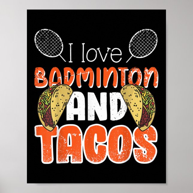 Póster Divertida idea de regalo de bádminton para jugador (Frente)