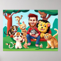 Divertida imagen personalizado Messi animales lind