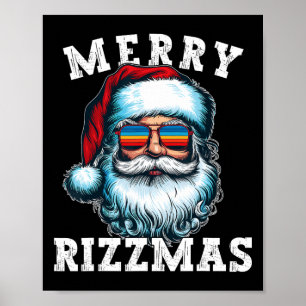 Póster Divertida Navidad Rizz Meme Feliz Rizzmas Para Mod