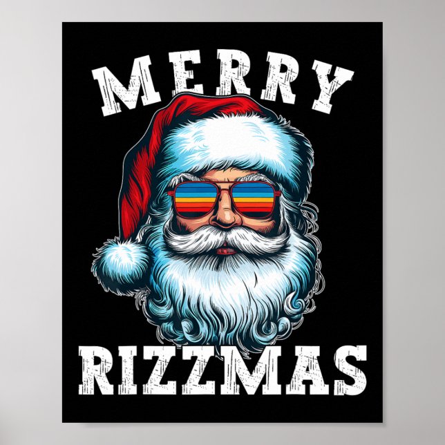 Póster Divertida Navidad Rizz Meme Feliz Rizzmas Para Mod (Frente)
