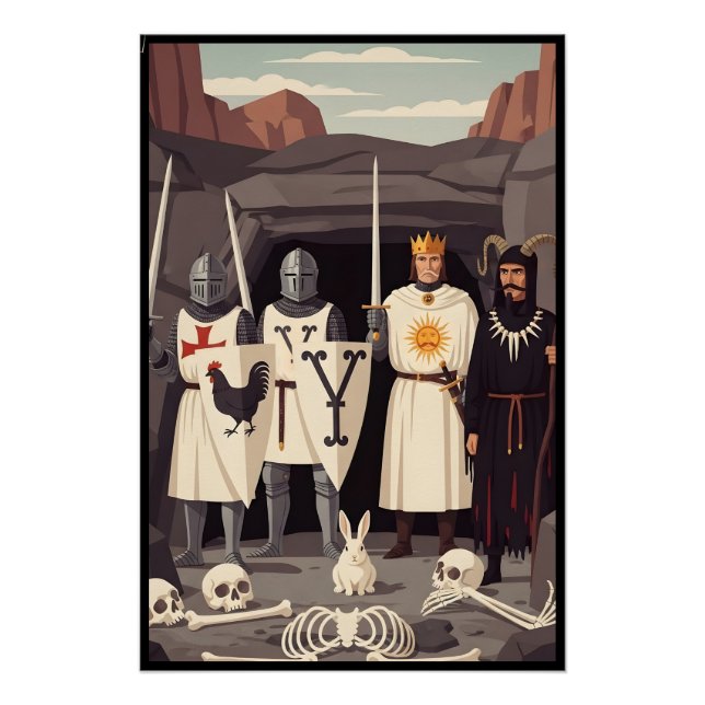 Póster Divertida parodia de Sir Lancelot y Tim el Hechice (Anverso)