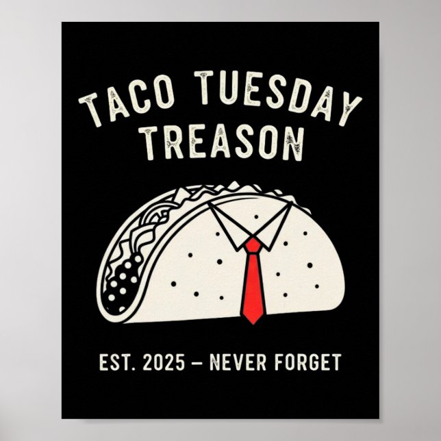 Póster Divertida protesta política contra Taco el martes  (Frente)