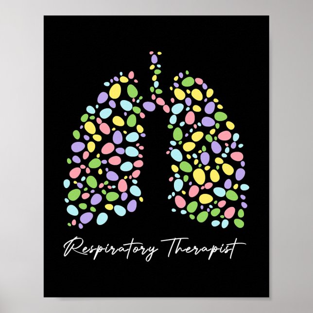 Póster Divertida Terapia Terapéutica Respiratoria Lung Fe (Frente)