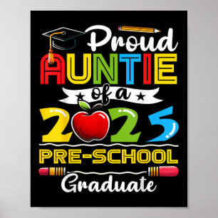 Póster Divertida Tía Orgullosa De Un Grado De Educación P