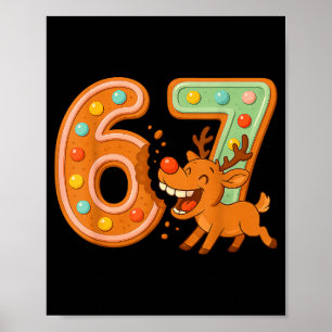 Póster Divertidas 67 Galletas de Navidad Rudolph Reno Cue