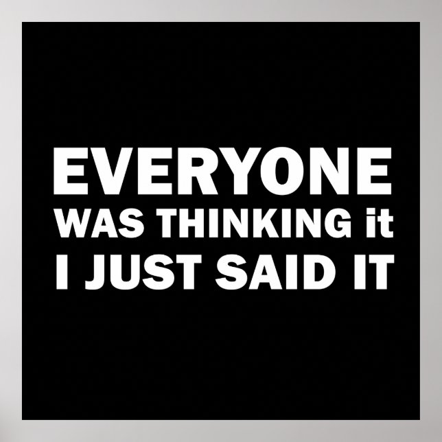 Póster Divertidas frases sarcásticas y citas famosas (Frente)