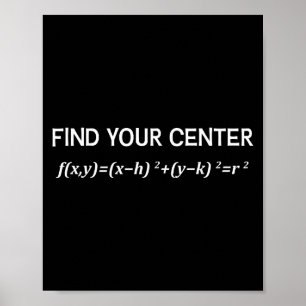 Póster Divertidas matemáticas Encuentra tu ecuación de cí