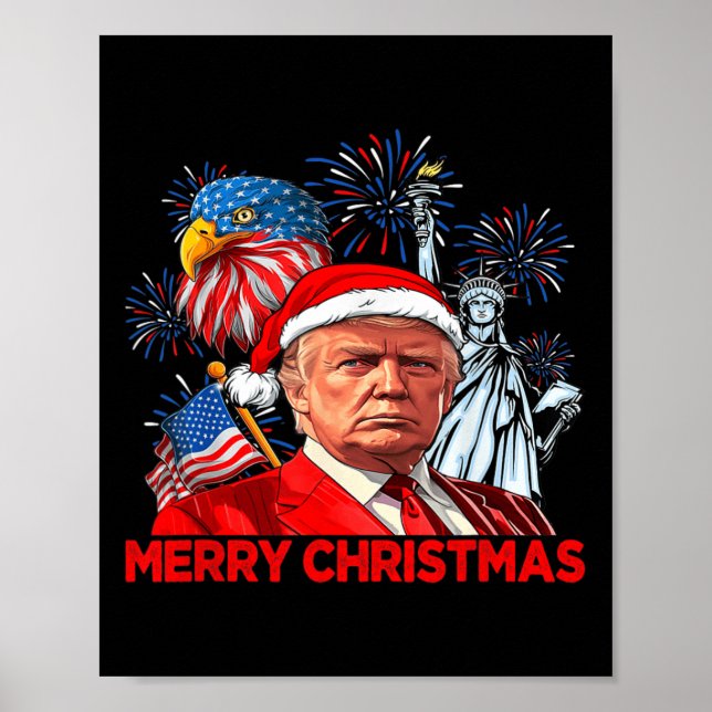 Póster Divertidas Navidades Donald Trump Feliz Navidad Gr (Frente)