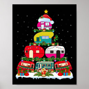 Póster Divertidas navidades iluminando la torre de Navida