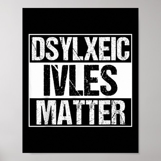 Póster Divertidas vidas disléxicas _ Adhd _ Distexia Conc (Frente)
