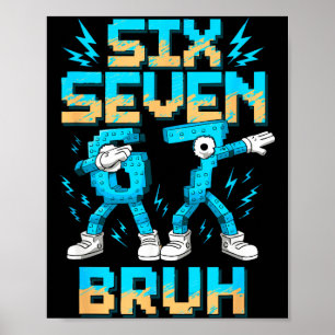 Póster Divertido 67 Dab Seis Siete Burh Navidad 6 7 Dabbi