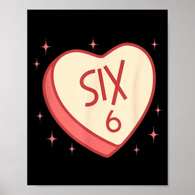 Póster Divertido 67 Día de San Valentín Corazón de Carame (Frente)