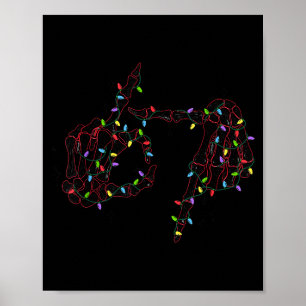 Póster Divertido 67 Mano Seis Siete Meme Brainrot Navidad