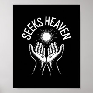 Póster Divertido 67 Meme Busca Cielo Irónico Espiritual R