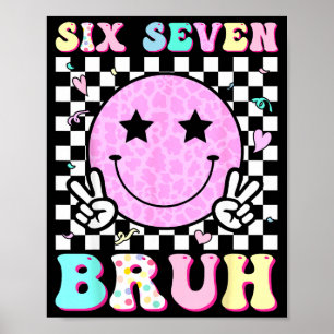 Póster Divertido 67 Meme Cara Feliz 6-7 Niños Adolescente