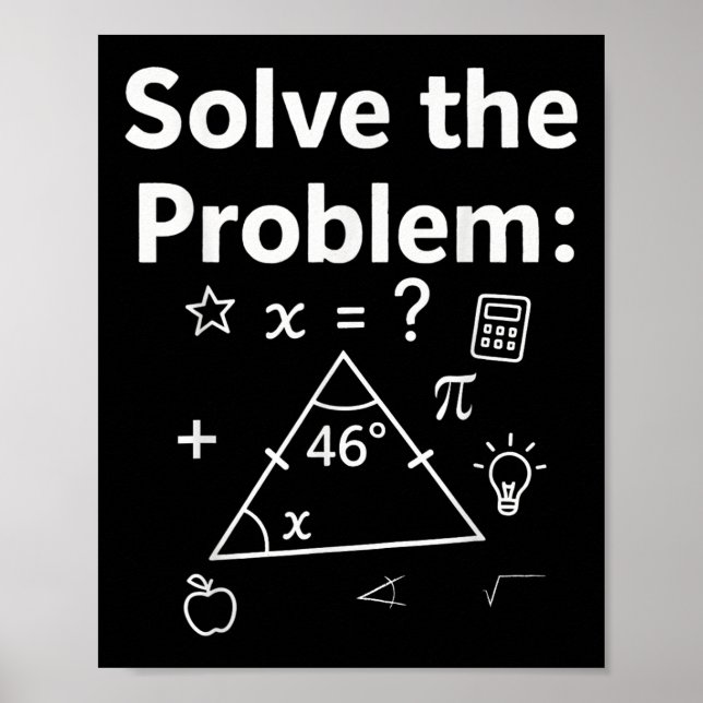 Póster Divertido 67 Meme de Matemáticas Resuelve el Probl (Frente)