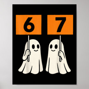 Póster Divertido 67 Meme Halloween De moda Seis Siete Fan