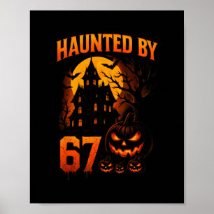 Póster Divertido 67 Meme Halloween Embrujado Espeluznante