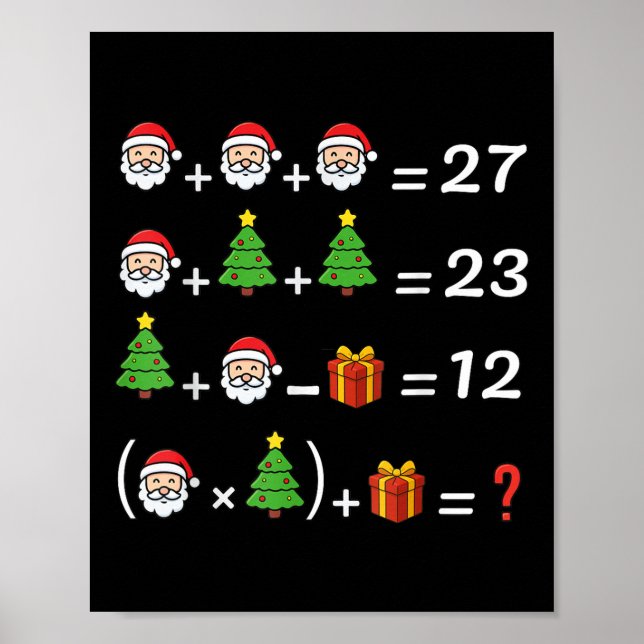 Póster Divertido 67 Meme Navidad Profesor de Matemáticas  (Frente)
