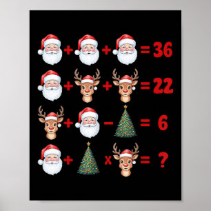 Póster Divertido 67 Meme Navidad Profesor de Matemáticas