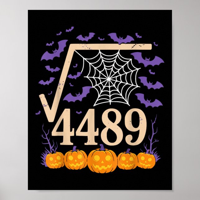 Póster Divertido 67 Meme Profesor de Matemáticas 6 7 Raíz (Frente)
