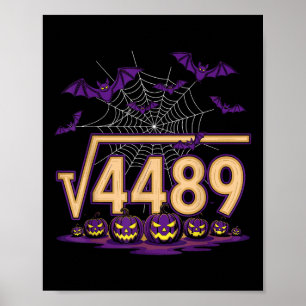 Póster Divertido 67 Meme Profesor de Matemáticas Raíz Cua