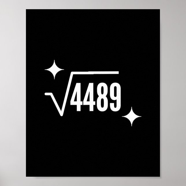 Póster Divertido 67 Meme Raíz Cuadrada 4489 jerga Profeso (Frente)