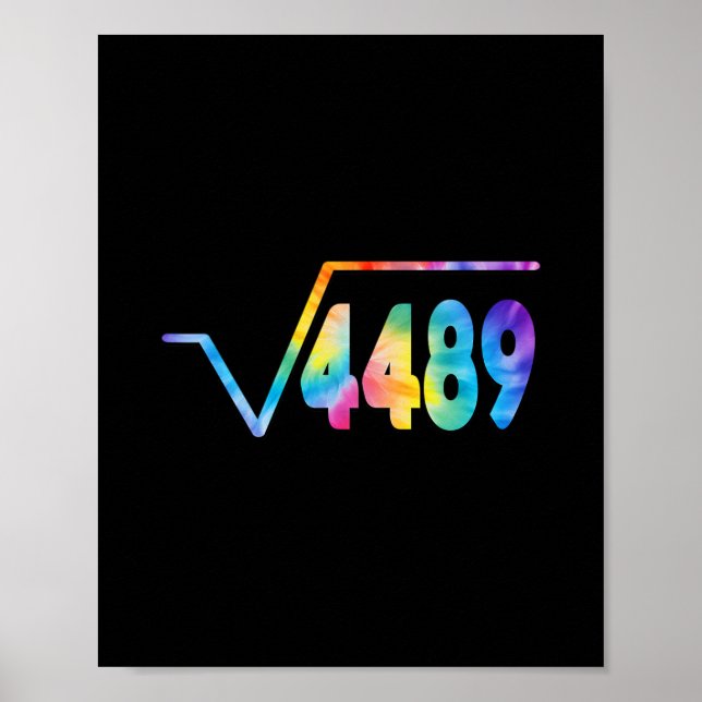 Póster Divertido 67 Meme Raíz Cuadrada 4489 jerga Profeso (Frente)