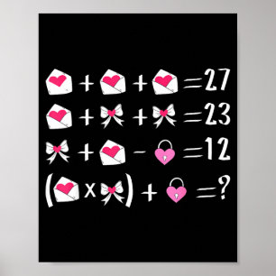 Póster Divertido 67 Meme San Valentín Profesor de Matemát