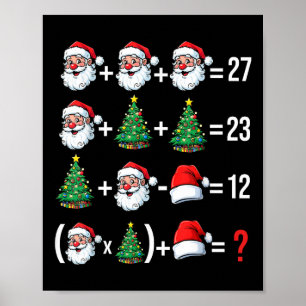 Póster Divertido 67 Meme Santa Profesor de Matemáticas Na