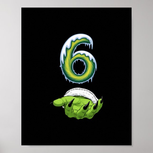 Póster Divertido 67 Meme Seis Siete Manos De Monstruo Esp (Frente)