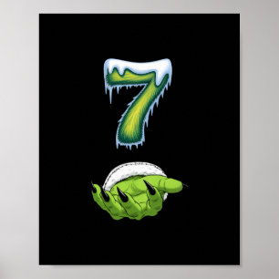 Póster Divertido 67 Meme Seis Siete Manos de Monstruo Esp