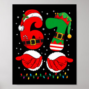 Póster Divertido 67 Navidad 6 7 Meme Seis Siete Para Niño