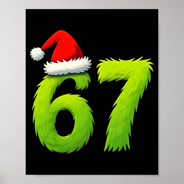 Póster Divertido 67 Navidad Seis Siete Meme 6 7 Adolescen (Frente)