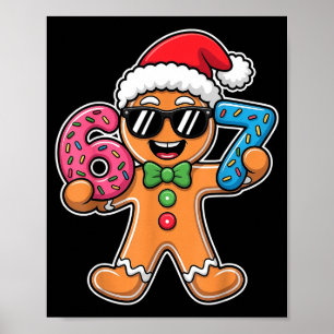 Póster Divertido 67 Navidad Seis Siete Meme Xmas Pan de J
