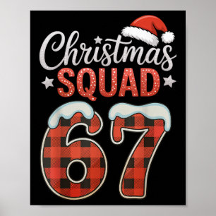 Póster Divertido 67 Seis Siete Meme Brainrot 67 Navidad S