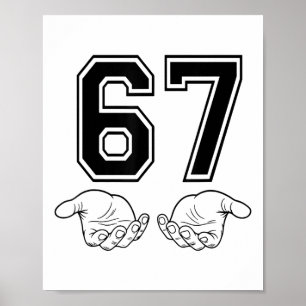 Póster Divertido 67 Seis Siete Meme Pareja Coincidente Ha