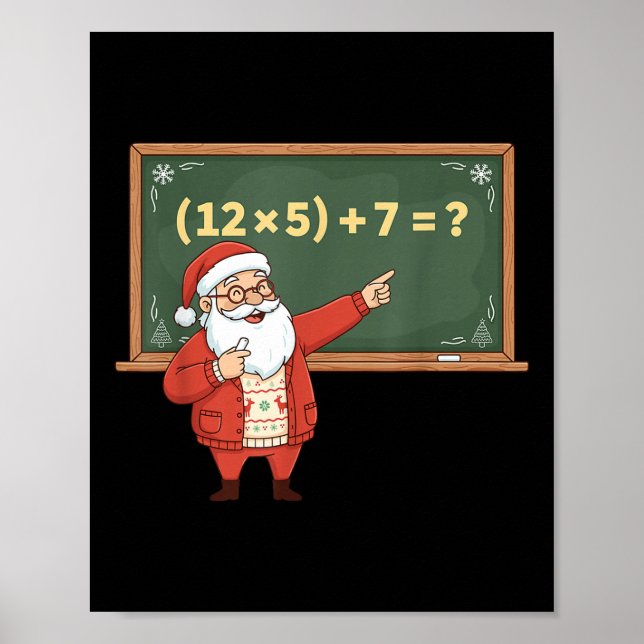 Póster Divertido 67 Seis Siete Profesor de Matemáticas Na (Frente)
