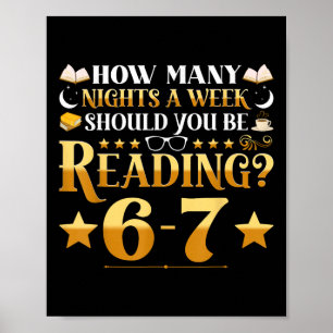 Póster Divertido 6-7 Cita de Meme de Lectura Profesor Bib