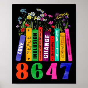 Póster Divertido 8647 Anti Trump 86 47 Boho Floral Femini
