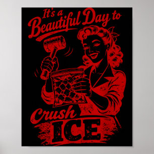 Póster Divertido abolir hielo, meme lindo para mujeres ou