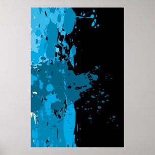 Póster divertido abstracto con salpicaduras de pin