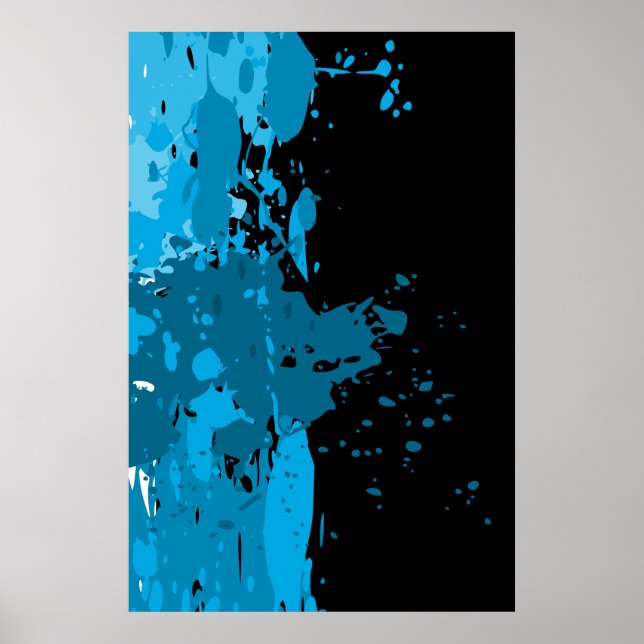 Póster divertido abstracto con salpicaduras de pin (Frente)