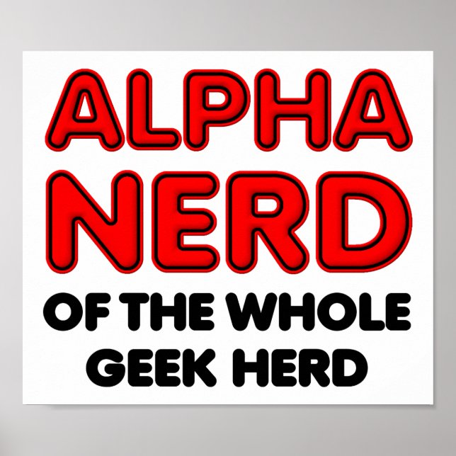 Póster Divertido Alpha Nerd (Frente)