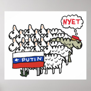 Póster Divertido anti Putin