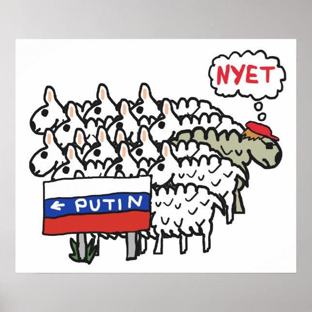 Póster Divertido anti Putin (Frente)