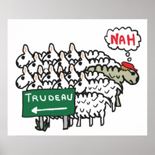 Póster Divertido anti Trudeau