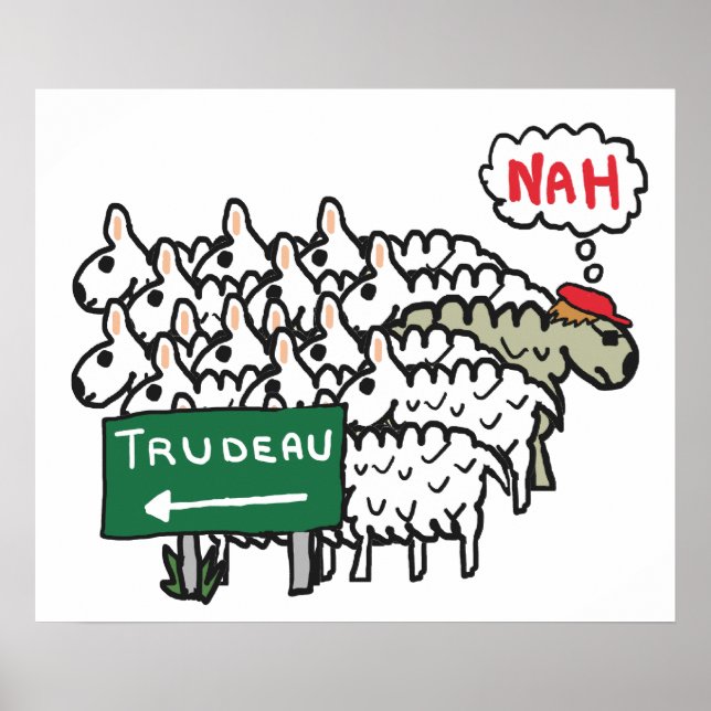Póster Divertido anti Trudeau (Frente)