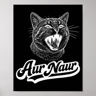 Póster Divertido Aur Naur Gato Sarcástico Oh